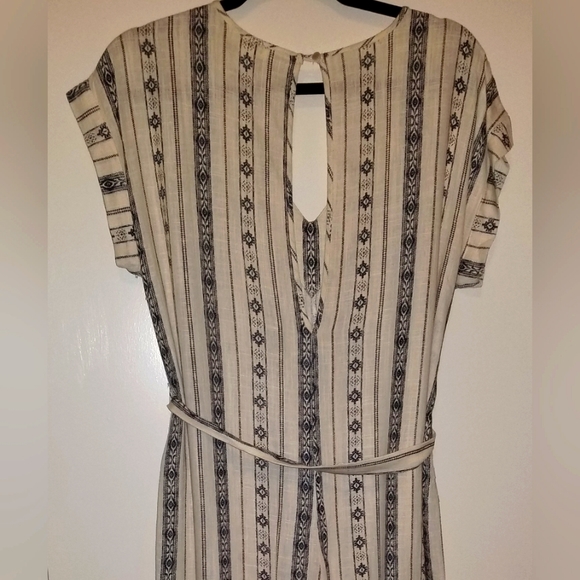 Blue and Cream/Off-White Pantsuit Romper - Picture 2 of 4